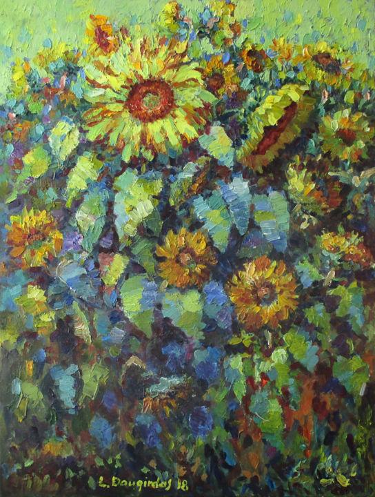 Sunflower Painting Abstract Sunflower Art