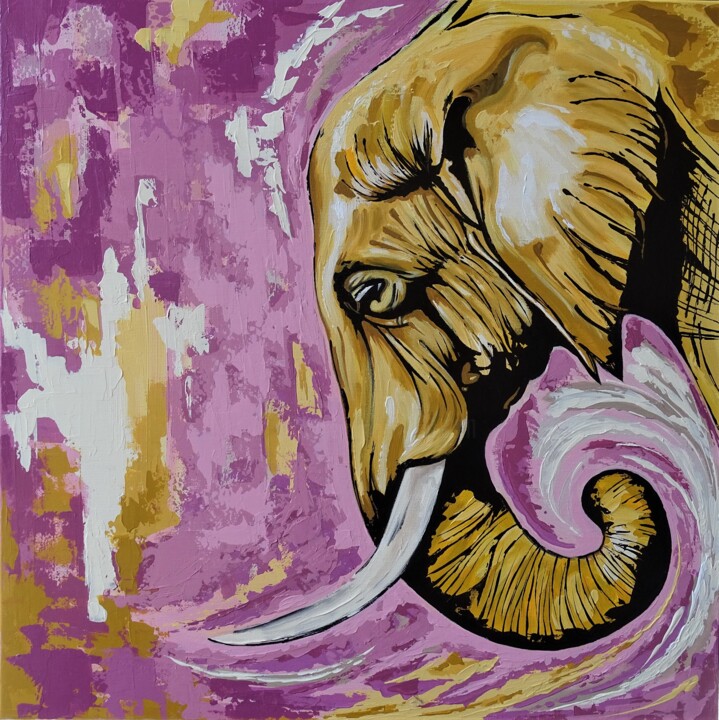 abstract elephant drawing