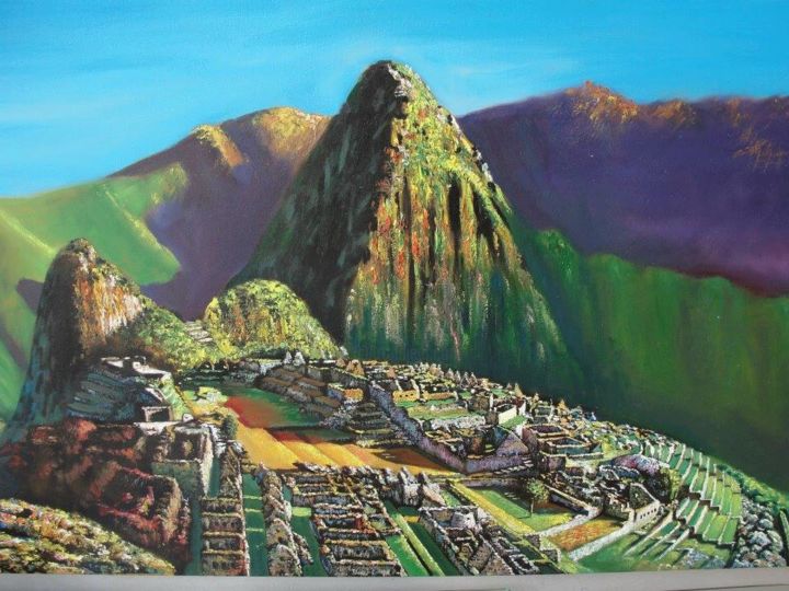 Painting titled "machu.jpg" by Liz Sanz, Original Artwork, Oil