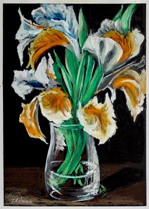 "Floral Symphony" başlıklı Tablo Liza Illichmann tarafından, Orijinal sanat, Pastel