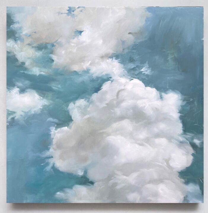 Painting titled "Blue Sky 5" by Liza Orlovska, Original Artwork, Oil