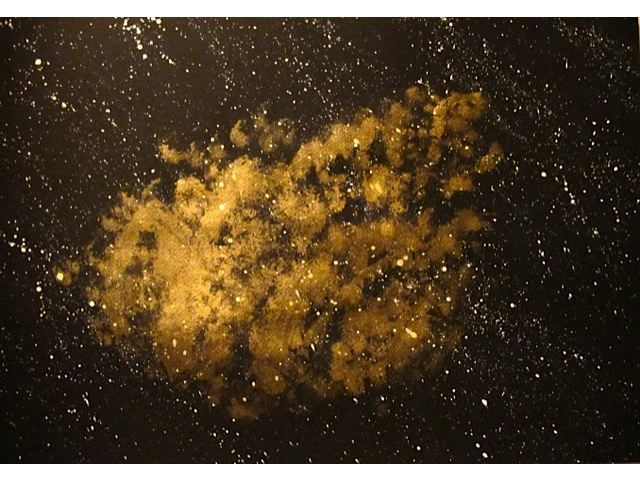 Peinture intitulée "Nebula of Gold, abs…" par Liza Peninon, Œuvre d'art originale, Acrylique