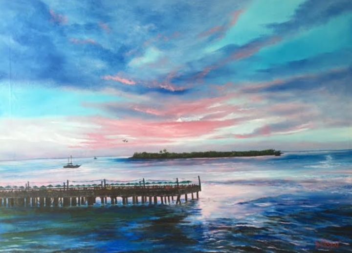 Pittura intitolato "Sunset At Sunset Pi…" da Lloyd Dobson, Opera d'arte originale, Olio