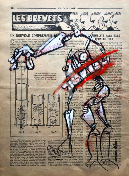Dibujo titulada "Un nouveau compress…" por Loic Tarin (Doudoudidon), Obra de arte original, Lápiz