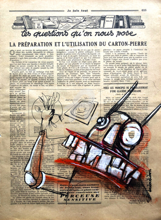 Dibujo titulada "Utilisation du Cart…" por Loic Tarin (Doudoudidon), Obra de arte original, Lápiz