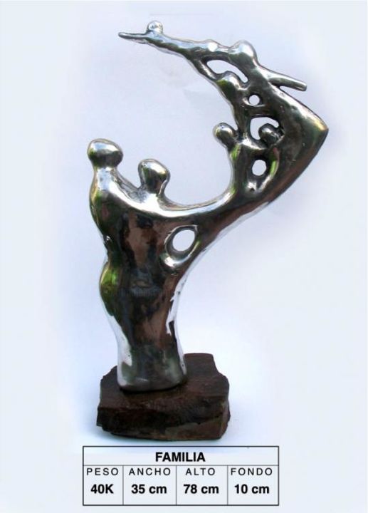 Скульптура под названием "Familia" - Lorenzo Velozo (Esculturas), Подлинное произведение искусства