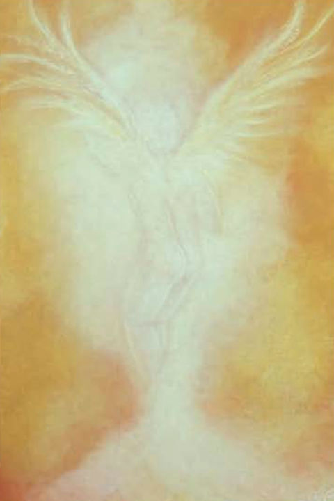 Pintura titulada "angel-of-guidance.j…" por Lorraine Coffey, Obra de arte original, Pastel