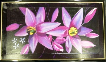 Pintura titulada "WILD ORCHID 1" por Lorraine Domin, Obra de arte original