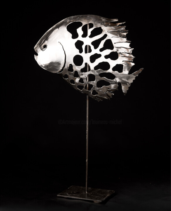 Sculpture intitulée "St poisson" par Michel, Œuvre d'art originale, Métaux