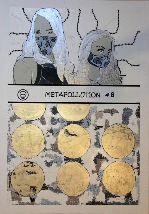 Peinture intitulée "METAPOLLUTION # 8" par Louise Malbec, Œuvre d'art originale, Pastel