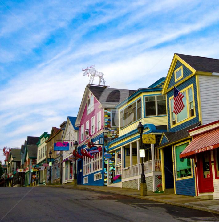 Photography titled "Downtown Bar Harbor…" by Lou Zucchi, Original Artwork