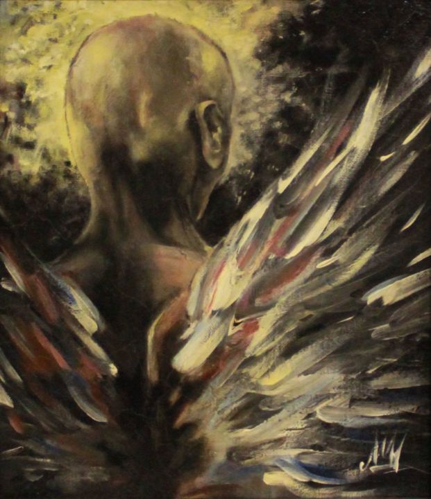 Pintura titulada "angel.jpg" por Liubov Shchukina, Obra de arte original, Acrílico