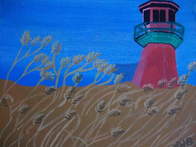 Pintura titulada "Lighthouse" por Yaa Nimako-Boateng, Obra de arte original