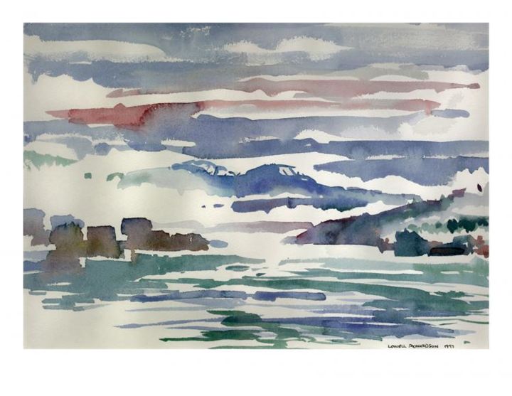 Malerei mit dem Titel "Juneau Dawn" von Lowell Richardson, Original-Kunstwerk