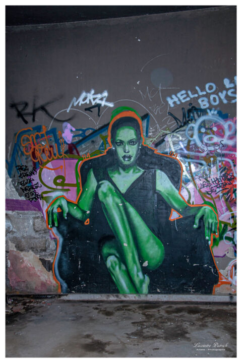 Fotografía titulada "street art urbex 2" por Lecointre Patrick Artiste - Photographe, Obra de arte original, Fotografía anal…