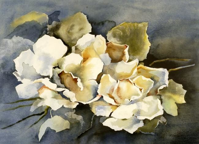 Картина под названием "magnolia grandiflor…" - Lucia Perrotta, Подлинное произведение искусства