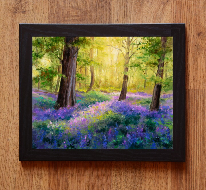 SPRING BLUEBELLS, Flower Watercolour Original Painting by