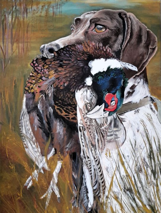 pheasant hunting art