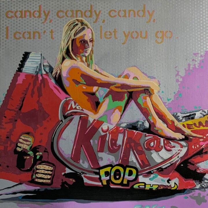 「Candy」というタイトルの絵画 Ludo Knaepkensによって, オリジナルのアートワーク, アクリル