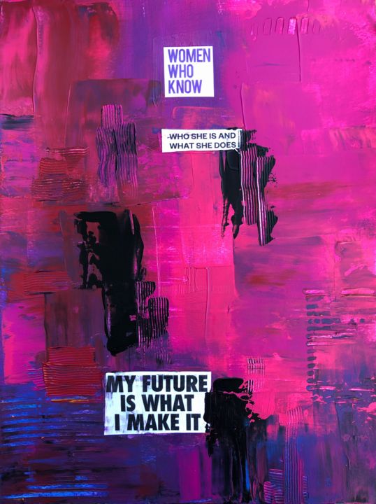 Painting titled "My future #ArtistSu…" by Ludwika Pilat, Original Artwork, Acrylic
