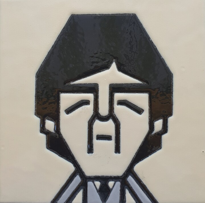 Картина под названием "Paul McCartney" - Luigi Corriero (Luicorresart), Подлинное произведение искусства, Эмаль