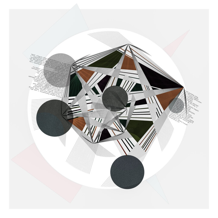 Digitale Kunst mit dem Titel "Abstract and geomet…" von Luigi M. Verde, Original-Kunstwerk, 2D digitale Arbeit