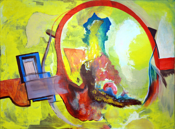 Malerei mit dem Titel "Igra svjetla" von Lukas Mb, Original-Kunstwerk, Öl