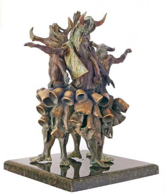 Escultura titulada "MUMMERS" por Lybomir Lazarov, Obra de arte original, Metales