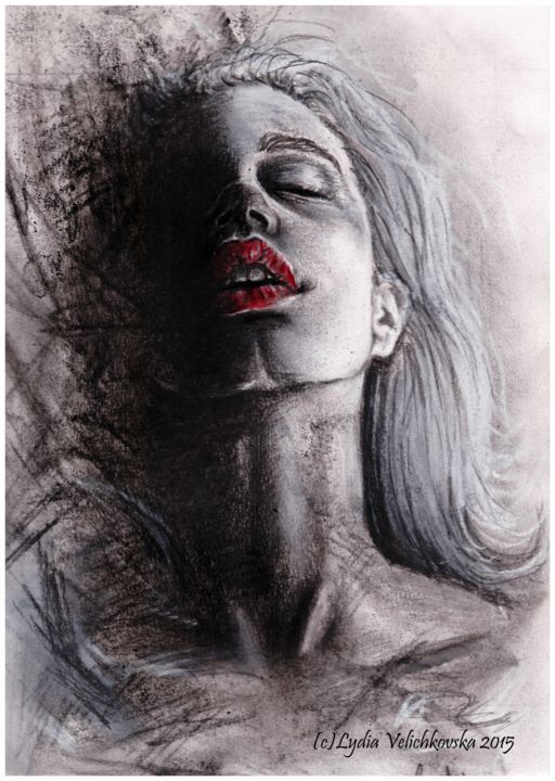 Картина под названием "Girl" - Dilydiart, Подлинное произведение искусства, Пастель