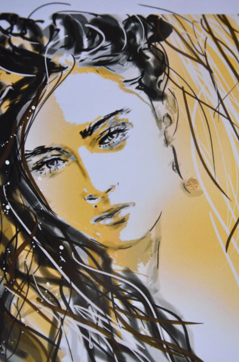 Digitale Kunst getiteld "Madonna" door Lydia Roche, Origineel Kunstwerk, Digitaal Schilderwerk