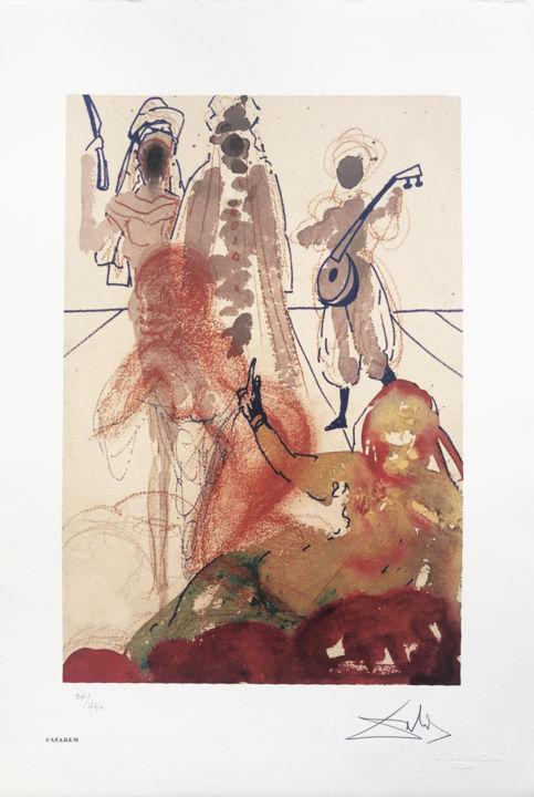 Gravures & estampes intitulée "Salvador Dalì - Il…" par Lydia De Ville, Œuvre d'art originale, Lithographie