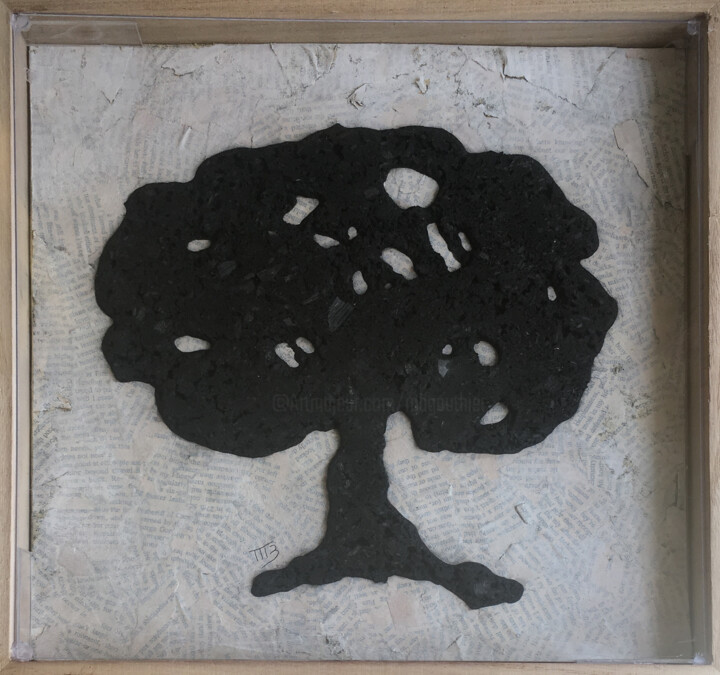 Коллажи под названием "Le pommier, arbre d…" - M Batté Gauthier (M B), Подлинное произведение искусства, Коллажи