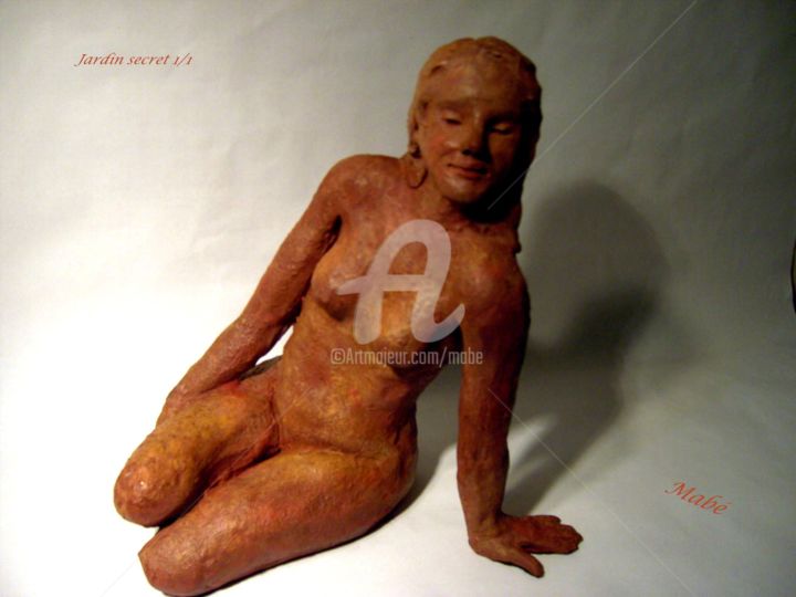 Sculpture titled "Jardin secret" by Mabé, Original Artwork, Terra cotta