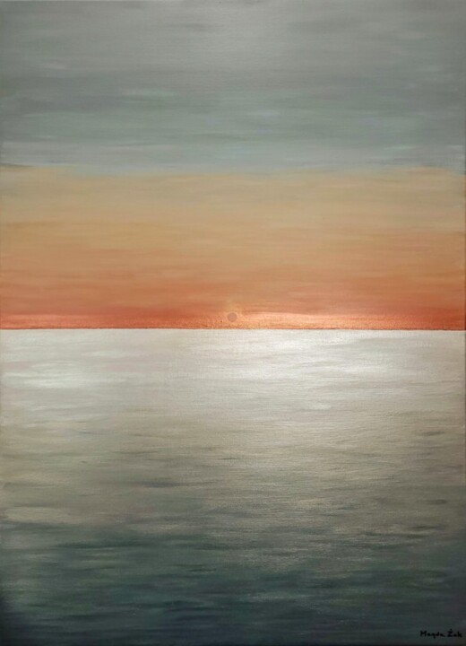 Schilderij getiteld "Sunset" door Magda Żak, Origineel Kunstwerk, Acryl