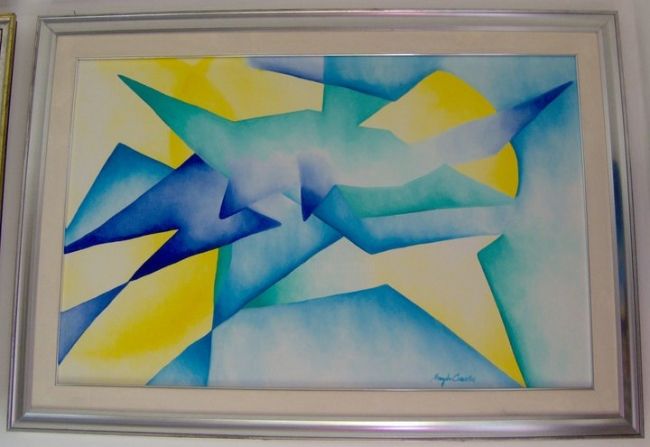 Pintura titulada "Volo nel sole 1" por Magda Carella, Obra de arte original, Oleo