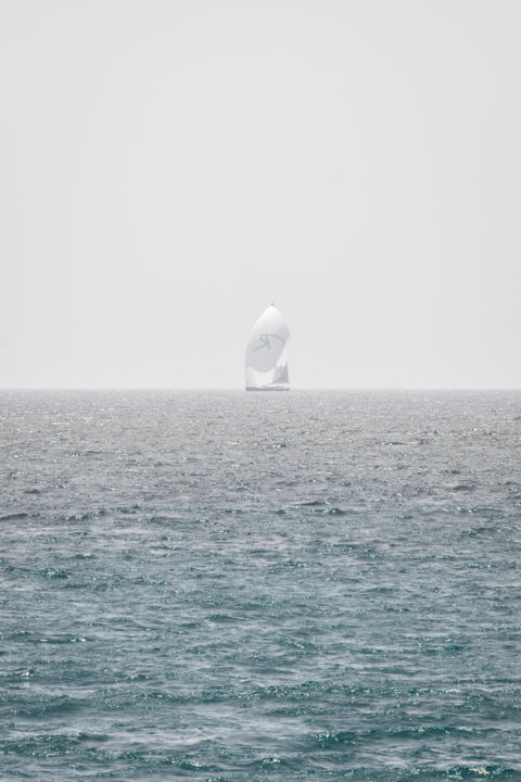 Photography titled "Lonely sailing ship" by Magdalena Mienko, Original Artwork, Digital Photography