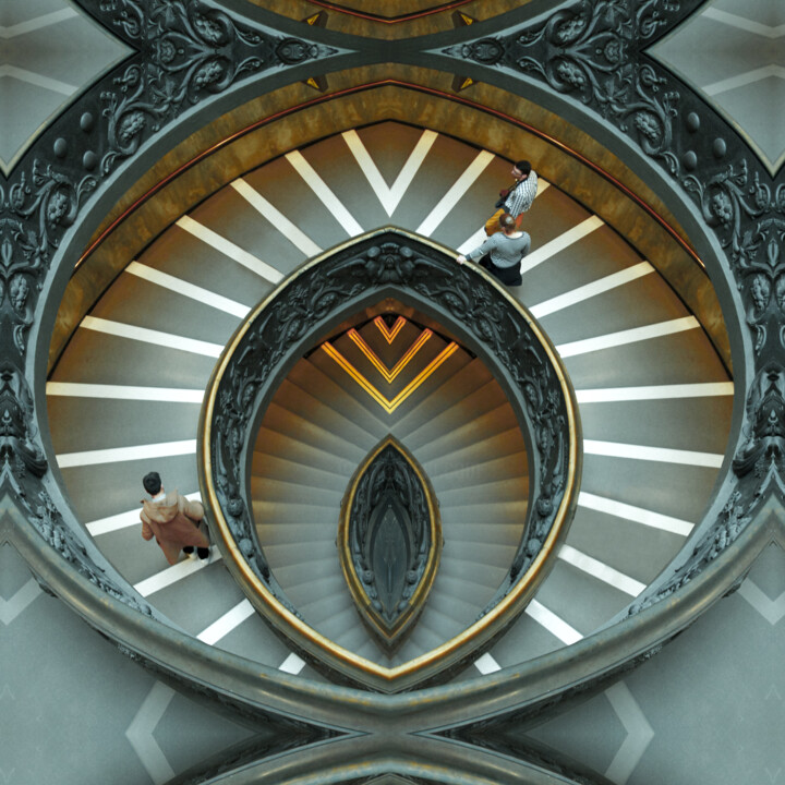 Фотография под названием "Stairs" - Magdalena Mienko, Подлинное произведение искусства, Манипулированная фотография