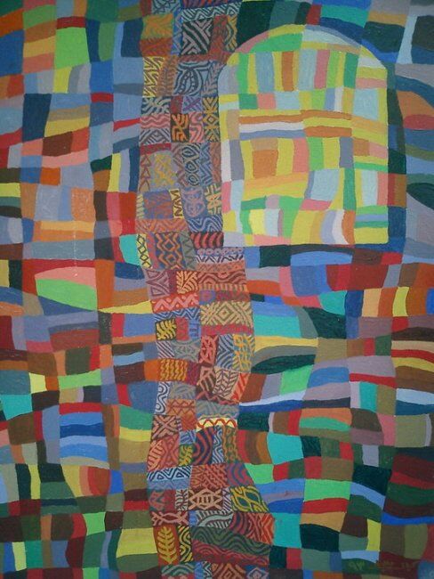 Malarstwo zatytułowany „window 93” autorstwa Majd Kayali, Oryginalna praca