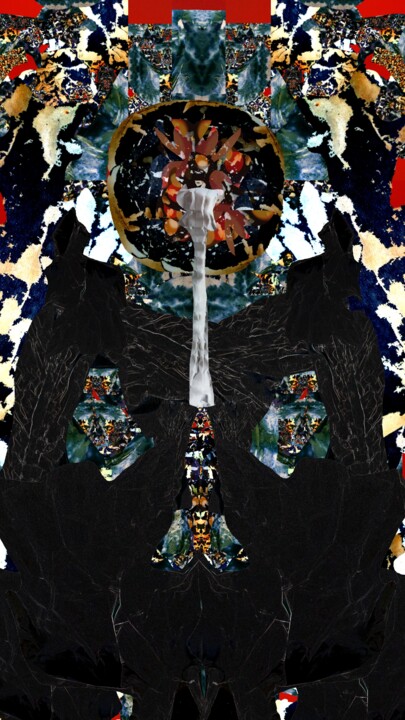 Arts numériques intitulée "Gufo nero, bacchett…" par Mangani', Œuvre d'art originale