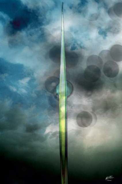 Arte digitale intitolato "herbe sur ciel" da Mapel, Opera d'arte originale, Fotomontaggio