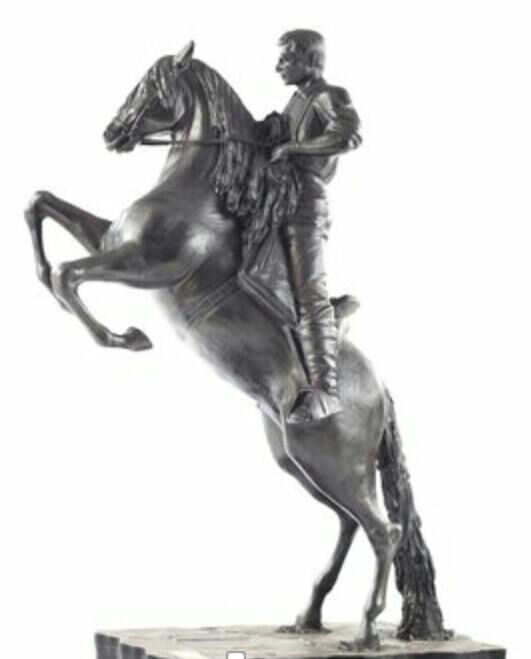 Sculpture intitulée "Caballero Jerezano" par Mar Blazquez, Œuvre d'art originale, Résine