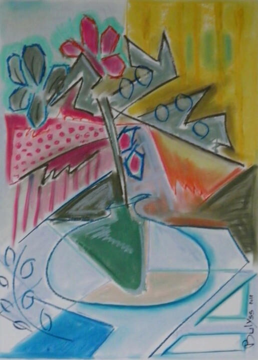 「Bouquet Matisse」というタイトルの描画 Marc Bulyssによって, オリジナルのアートワーク, パステル
