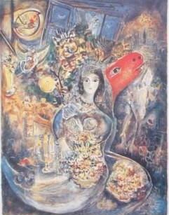 Incisioni, stampe intitolato "MARC CHAGALL - Bell…" da Marc Chagall, Opera d'arte originale, Litografia