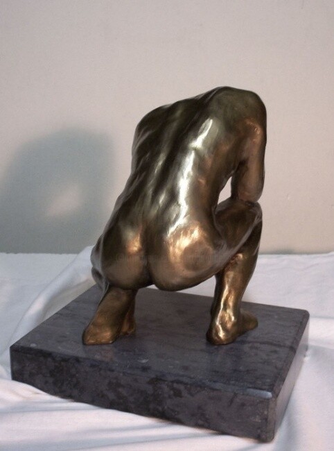 Sculpture titled "Songeur" by Marcelin Fortin, Original Artwork