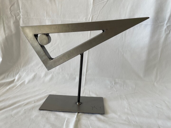 Sculpture titled "Acciuga" by Marco Villa, Original Artwork, Metals