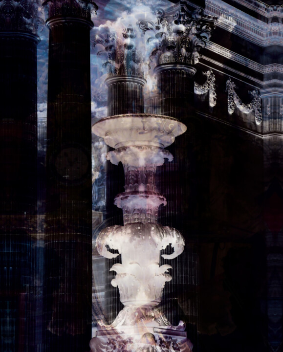 Цифровое искусство под названием "Panthéon Mot. N° 1…" - Marcus Kupferschmidt (ROBN2KOOL), Подлинное произведение искусства,…