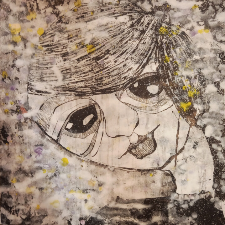 Pintura intitulada "Girl 4" por Maresma, Obras de arte originais, Acrílico