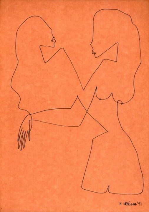Drawing titled "erotyk2" by Margalit (Malgorzata Krasucka), Original Artwork