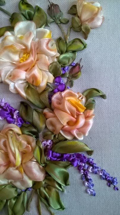 ribbon embroidery flower garden