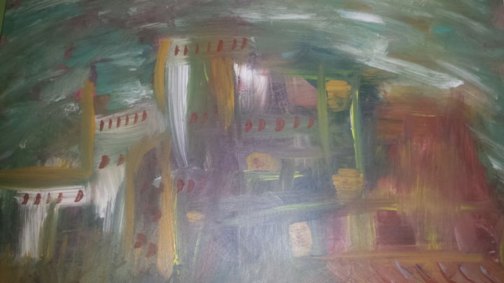 Painting titled "el castillo" by Mauricio Rivera, Original Artwork, Acrylic